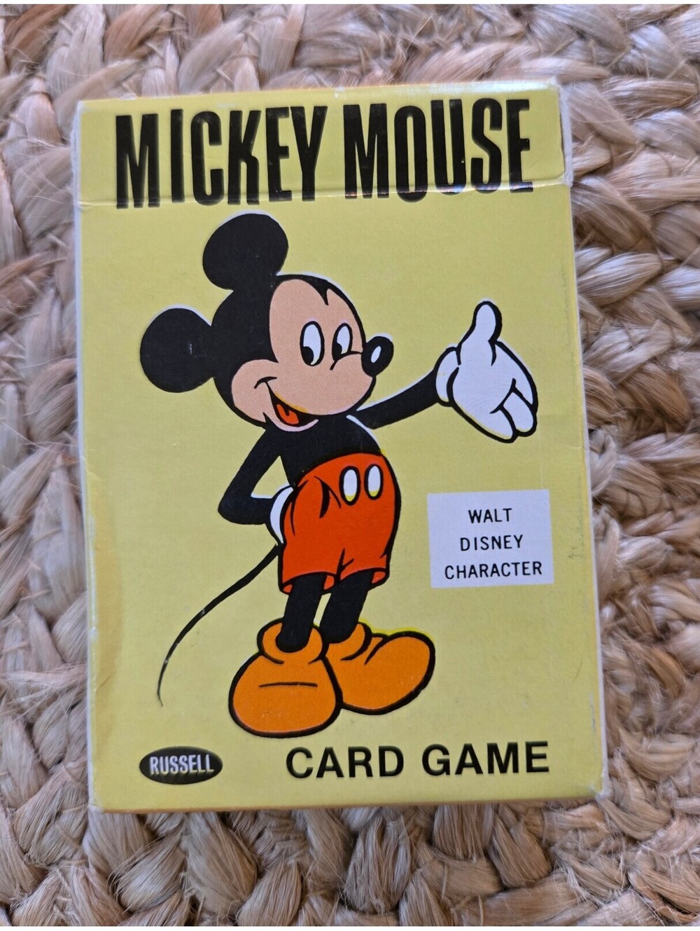 Vintage Mickey Mouse Card Game by Russell - 1965 Playing Cards